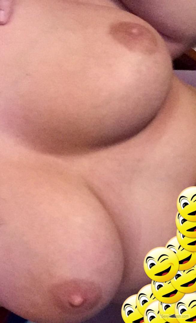 Tit Flash: My Big Tits (Selfie) - Smiley Girl from United Kingdom